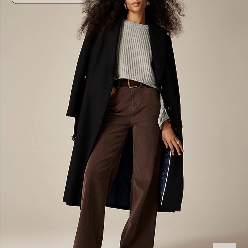 NWT J Crew Deep Chocolate Wide-leg corduroy trouser